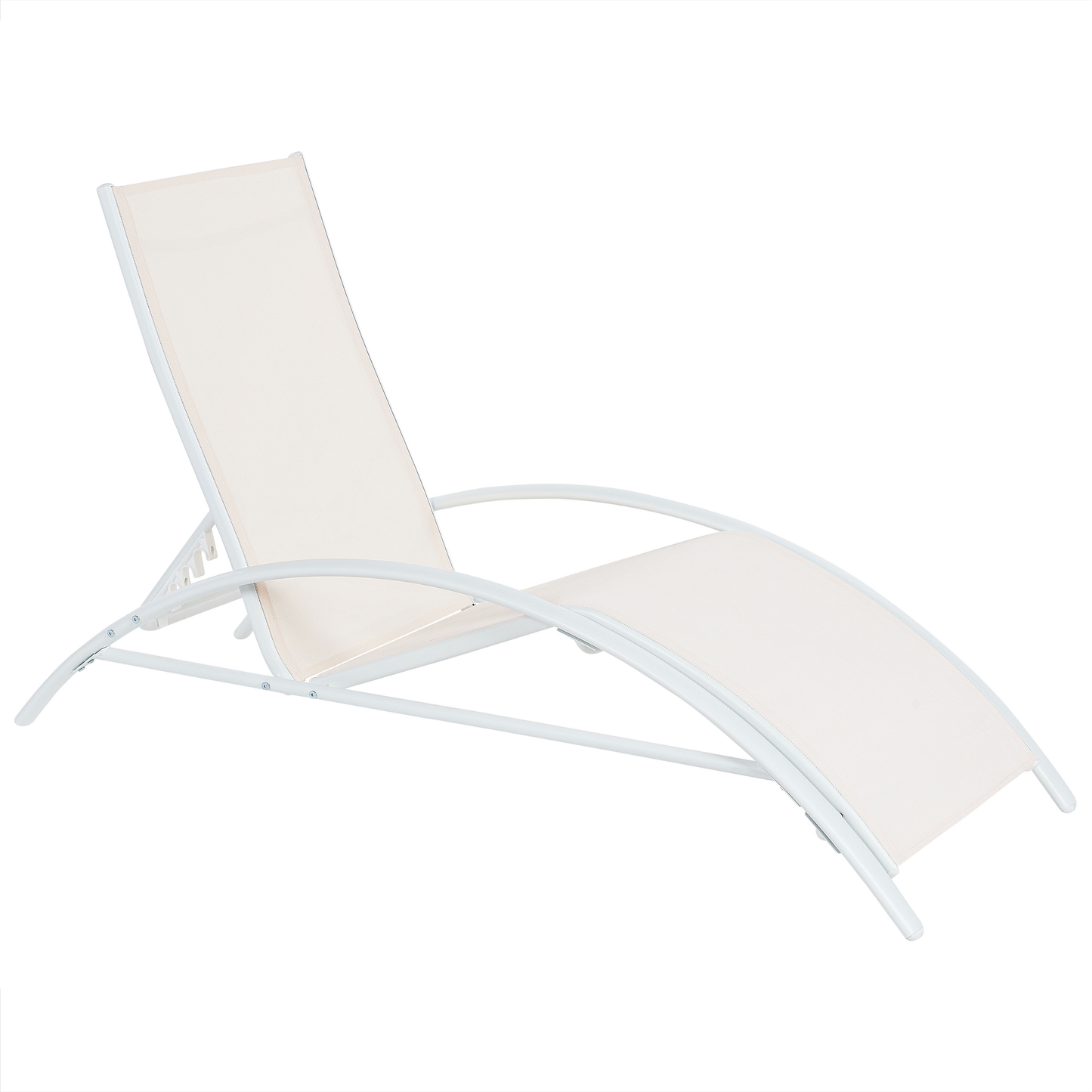 Klappbare Gartenliege Stahl beige GAETA