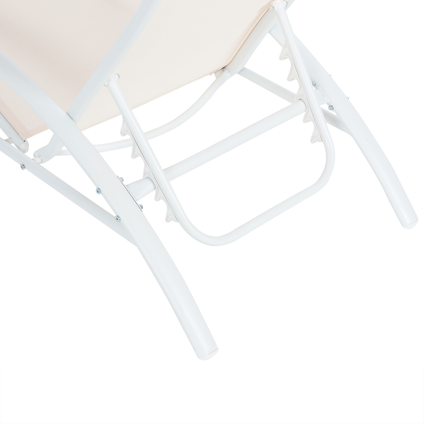 Klappbare Gartenliege Stahl beige GAETA