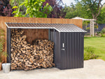 Gerätehaus AOSTA Metall 270 cm 105 cm Schwarz