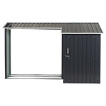 Gerätehaus AOSTA Metall 270 cm 105 cm Schwarz