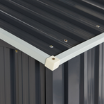 Gerätehaus AOSTA Metall 270 cm 105 cm Schwarz