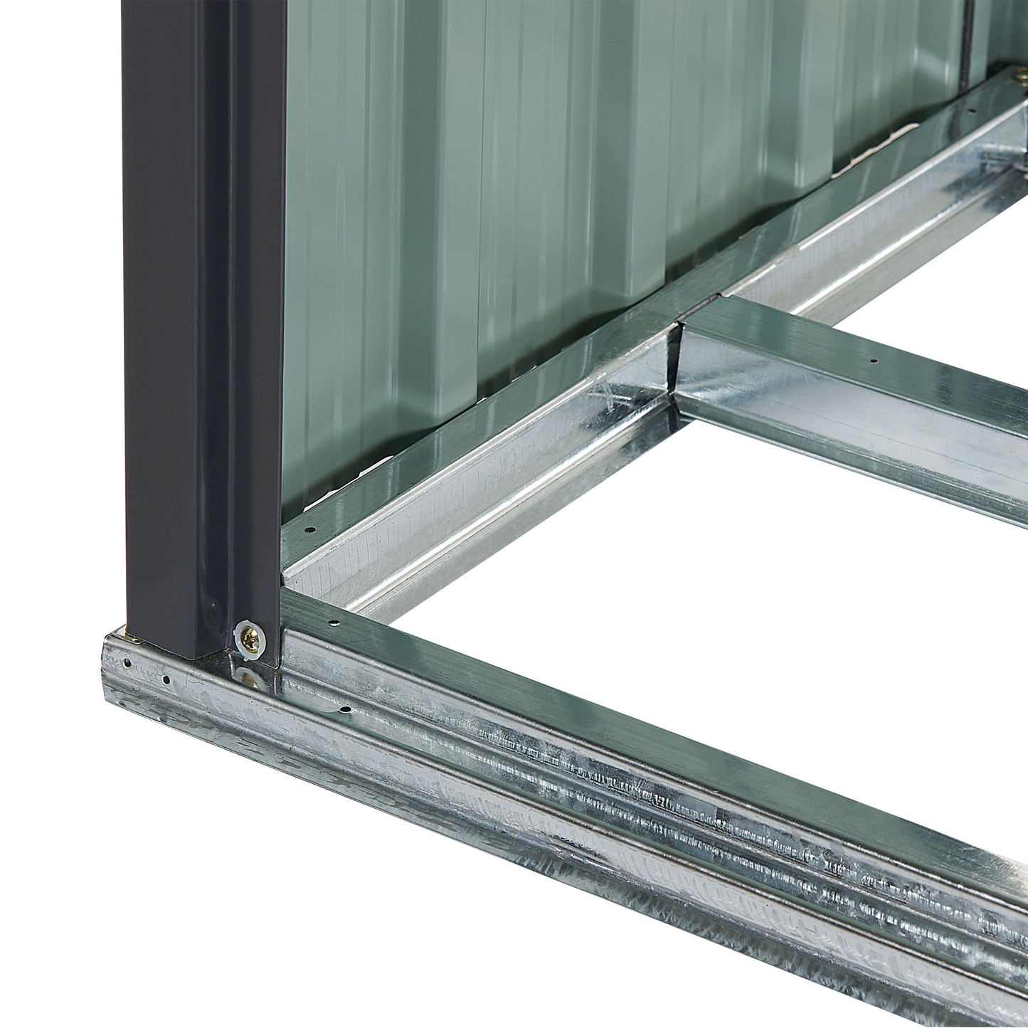 Gerätehaus AOSTA Metall 270 cm 105 cm Schwarz