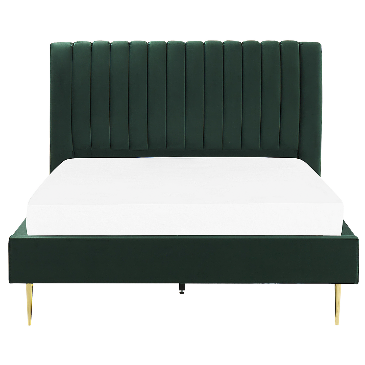 Bett mit Lattenrost Samtstoff MARVILLE 140 x 200 cm Smaragdgrün