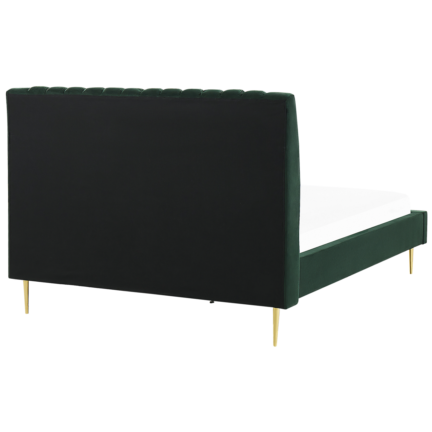 Bett mit Lattenrost Samtstoff MARVILLE 140 x 200 cm Smaragdgrün