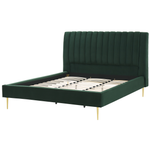Bett mit Lattenrost Samtstoff MARVILLE 180 x 200 cm Smaragdgrün