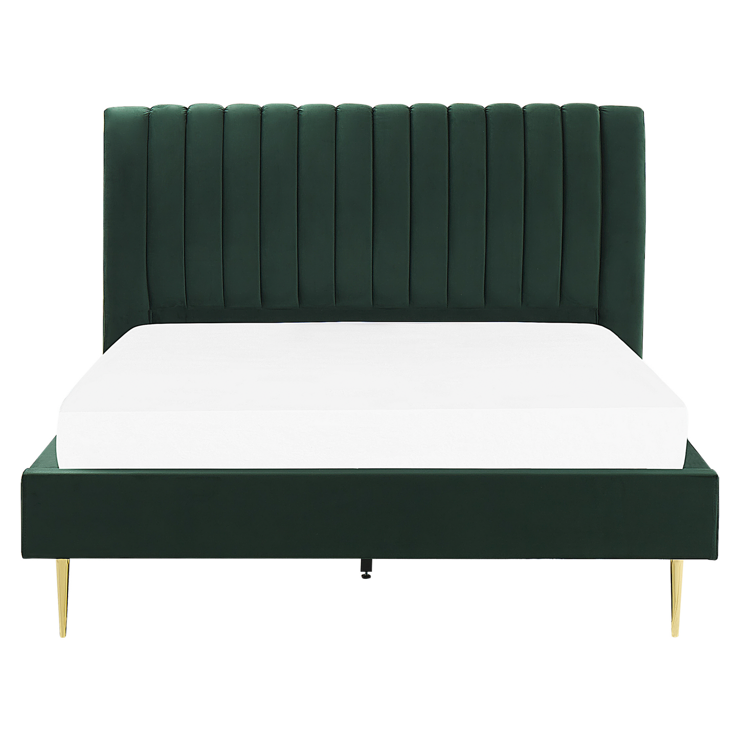 Bett mit Lattenrost Samtstoff MARVILLE 180 x 200 cm Smaragdgrün