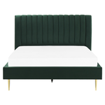 Bett mit Lattenrost Samtstoff MARVILLE 180 x 200 cm Smaragdgrün