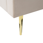 Bett mit Lattenrost Samtstoff MARVILLE 160 x 200 cm Sandbeige