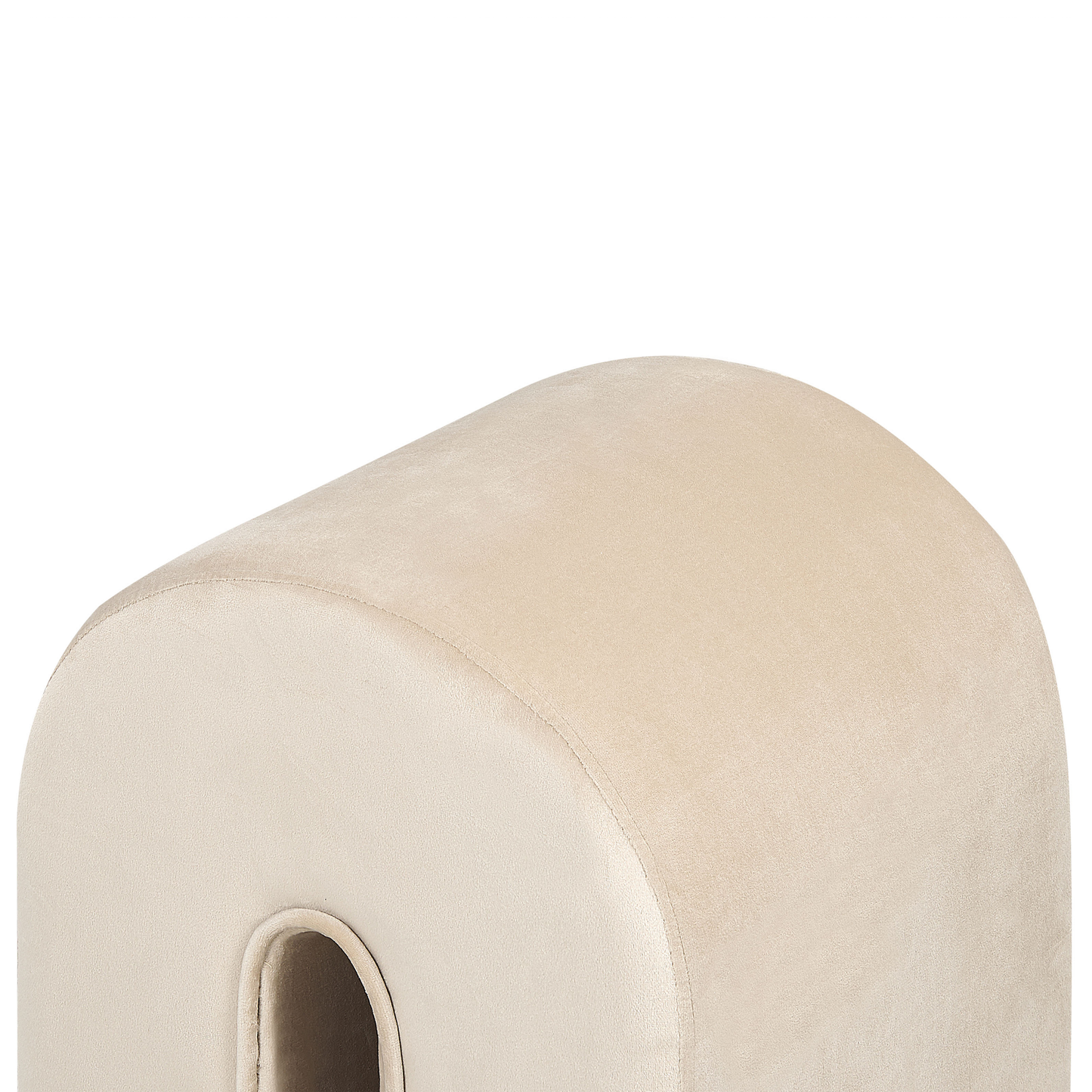 Pouf Samtstoff beige 35 x 42 x 42 cm MODOC