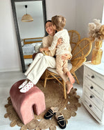 Pouf Samtstoff rosa 35 x 42 x 42 cm MODOC