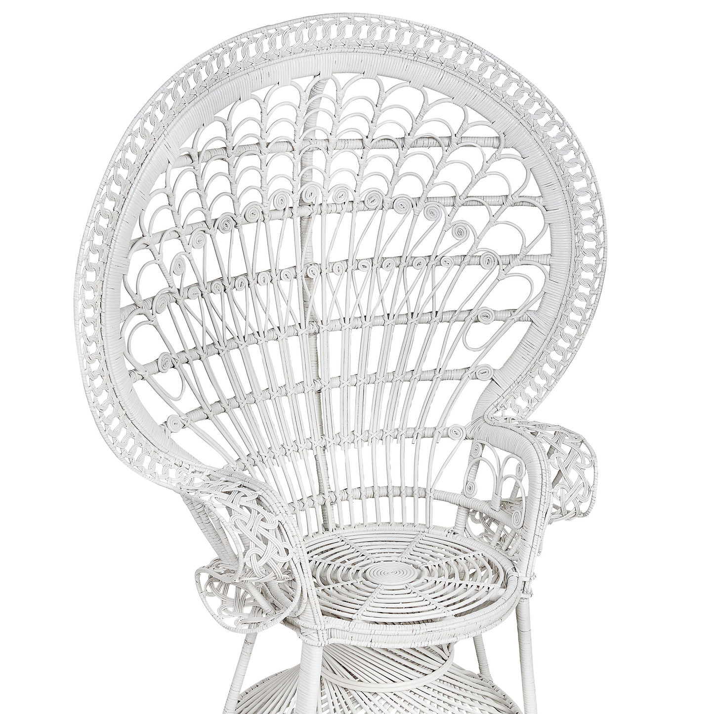 Pfauenstuhl EMMANUELLE Rattan Weiss