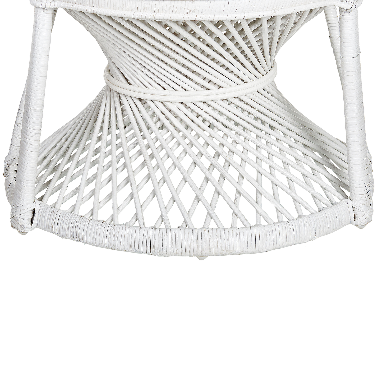 Pfauenstuhl EMMANUELLE Rattan Weiss