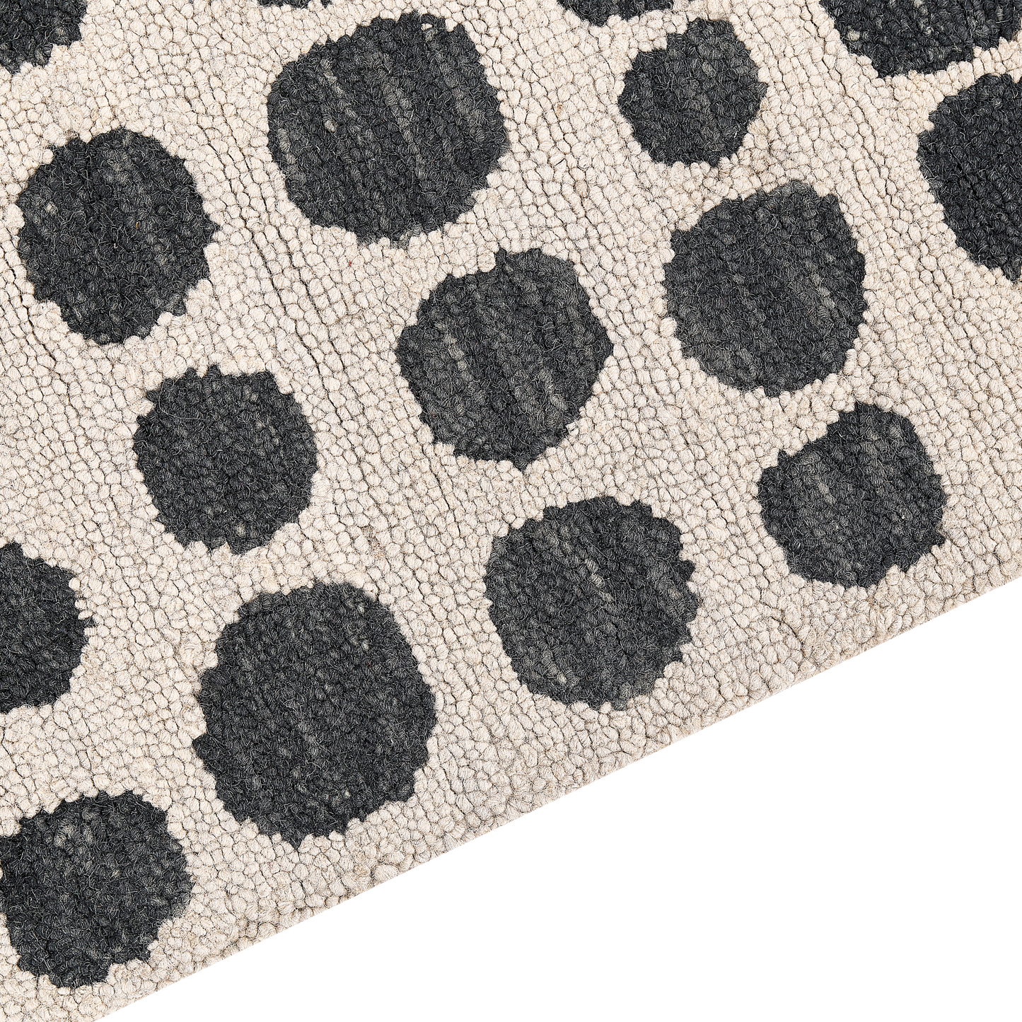 Teppich beige / schwarz 160 x 230 cm gepunktetes Muster HAVRAN