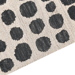 Teppich beige / schwarz 160 x 230 cm gepunktetes Muster HAVRAN