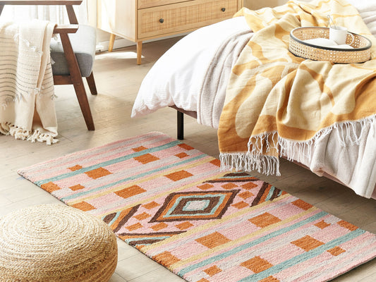 Teppich mehrfarbig geometrisches Muster 80 x 150 cm YOMRA