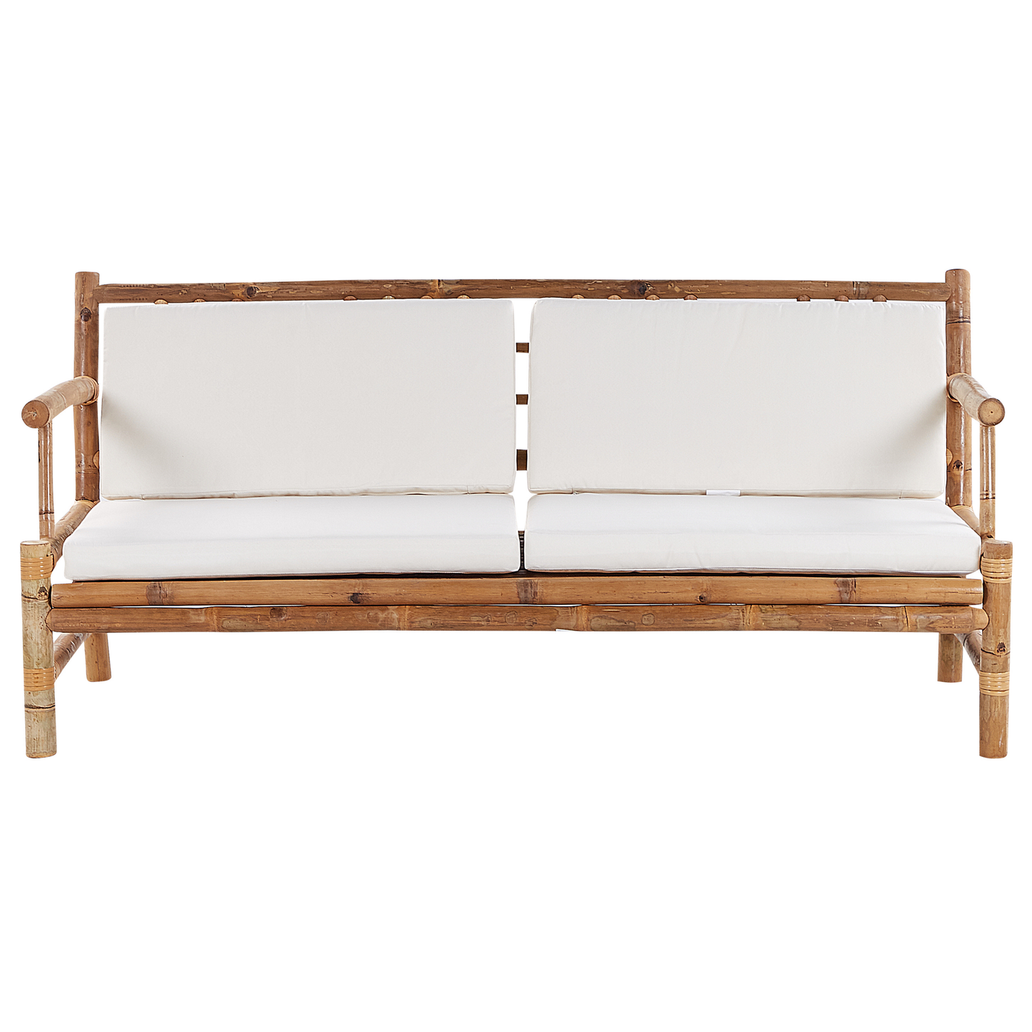 Lounge Set mit Tisch 4-Sitzer RICCIONE Bambusholz Hellbraun