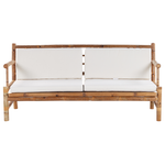 Lounge Set mit Tisch 4-Sitzer RICCIONE Bambusholz Hellbraun