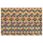 Teppich Wolle mehrfarbig 160 x 230 cm geometrisches Muster Kurzflor KESKIN