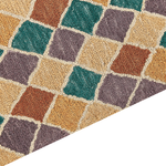 Teppich Wolle mehrfarbig 160 x 230 cm geometrisches Muster Kurzflor KESKIN