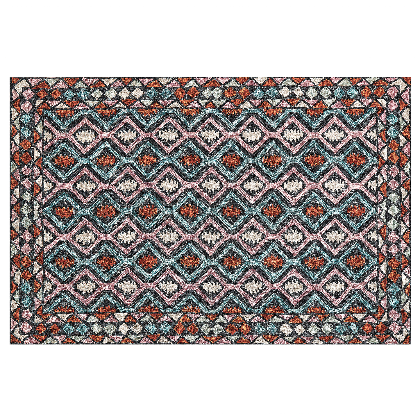 Teppich Wolle mehrfarbig 140 x 200 cm HAYMANA