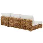 Lounge Set mit Tisch 4-Sitzer VARALLO rechtsseitig modular Rattan Naturfarben