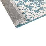 Teppich Wolle weiss / blau 160 x 230 cm AHMETLI