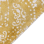 Teppich Viskose senfgelb / beige 80 x 150 cm orientalisches Muster Kurzflor BOYALI