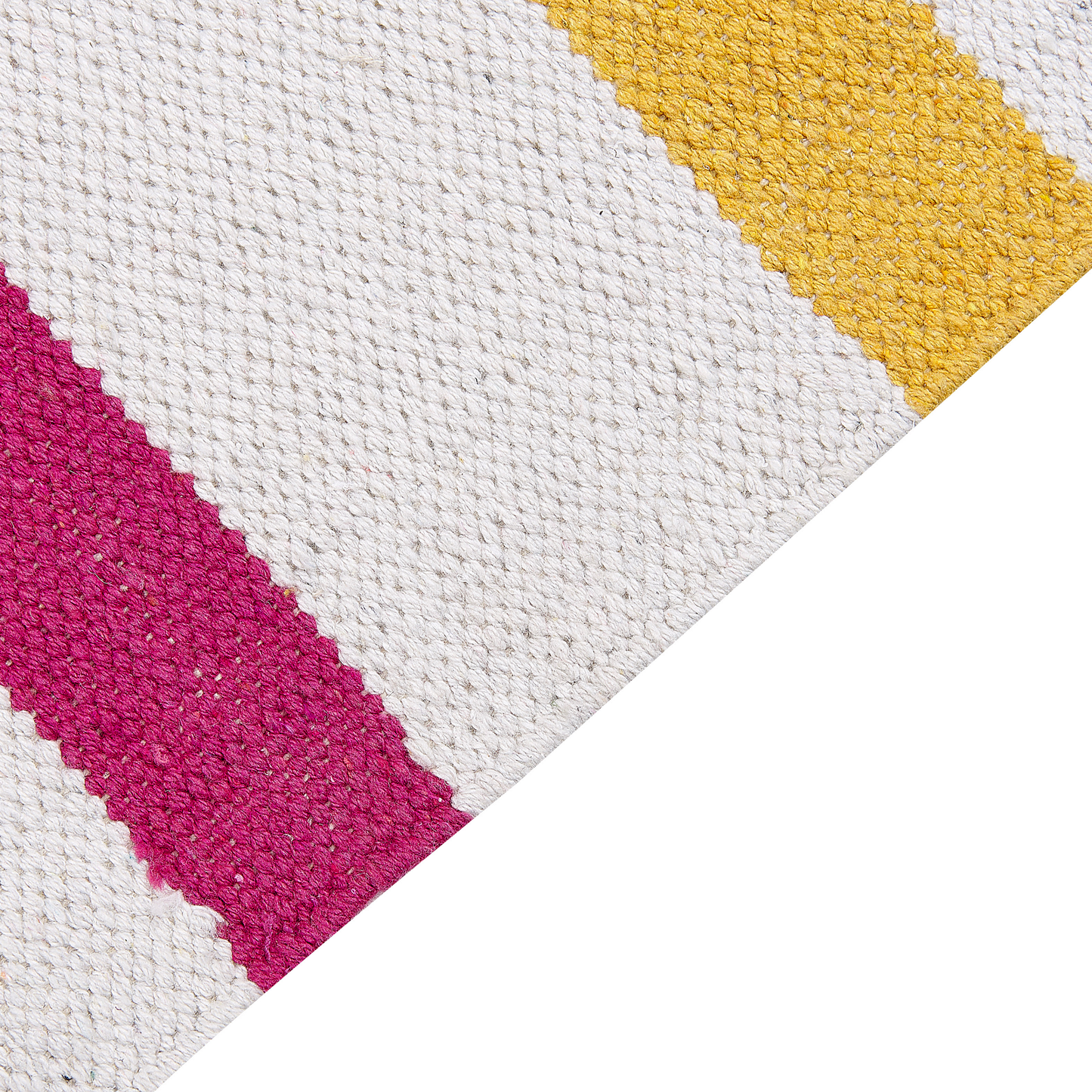 Teppich Baumwolle mehrfarbig 80 x 150 cm gestreiftes Muster Kurzflor HISARLI