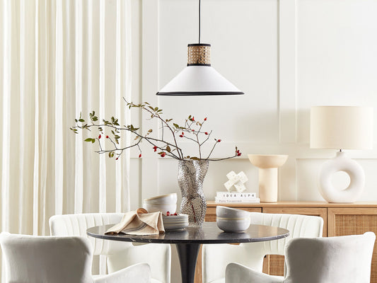 Hängelampe MANTUA Rattan Weiss