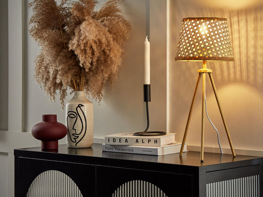 Tischleuchte BOETICA Rattan Naturfarben