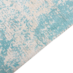 Teppich Viskose hellblau / beige 140 x 200 cm cm orientalisches Muster Kurzflor AKARSU