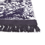 Teppich Viskose violett / weiss 160 x 230 cm orientalisches Muster Kurzflor AKARSU