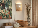 Wandlampe CARIO Rattan Naturfarben