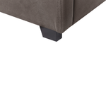 Bett mit Stauraum Samtstoff VINCENNES 160 x 200 cm Taupe