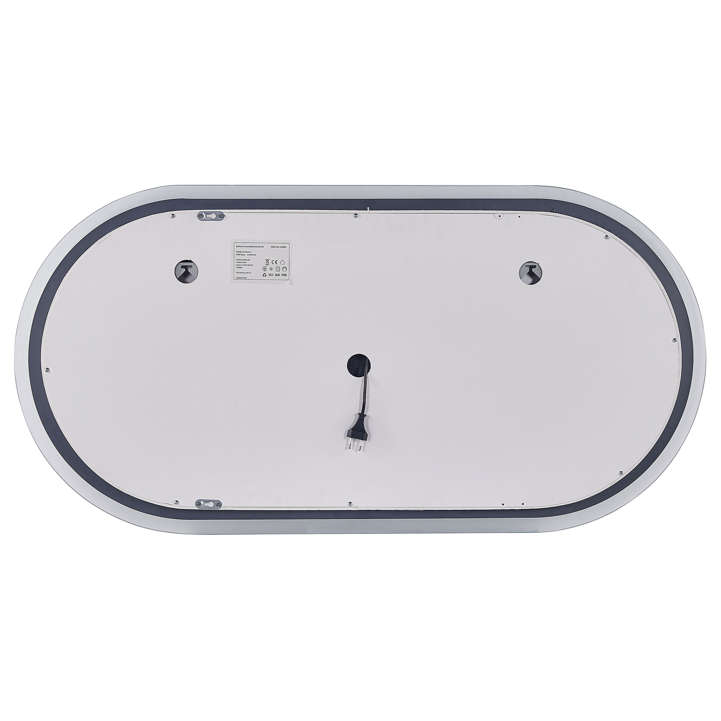 LED-Badezimmer-Spiegel CHATEAUROUX 120 cm 60 cm Silber