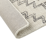 Teppich Wolle beige / schwarz 140 x 200 cm URLA