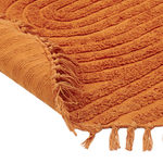 Teppich Baumwolle orange ⌀ 140 cm rund HALFETI