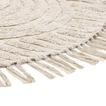 Teppich Baumwolle beige ⌀ 140 cm rund HALFETI