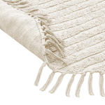 Teppich Baumwolle beige ⌀ 140 cm rund HALFETI