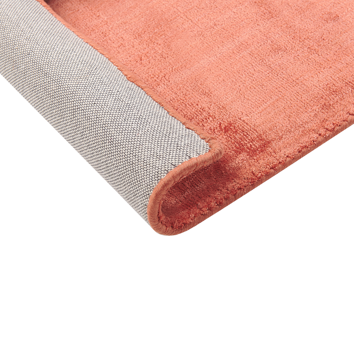 Teppich Viskose orange 140 x 200 cm Kurzflor GESI II
