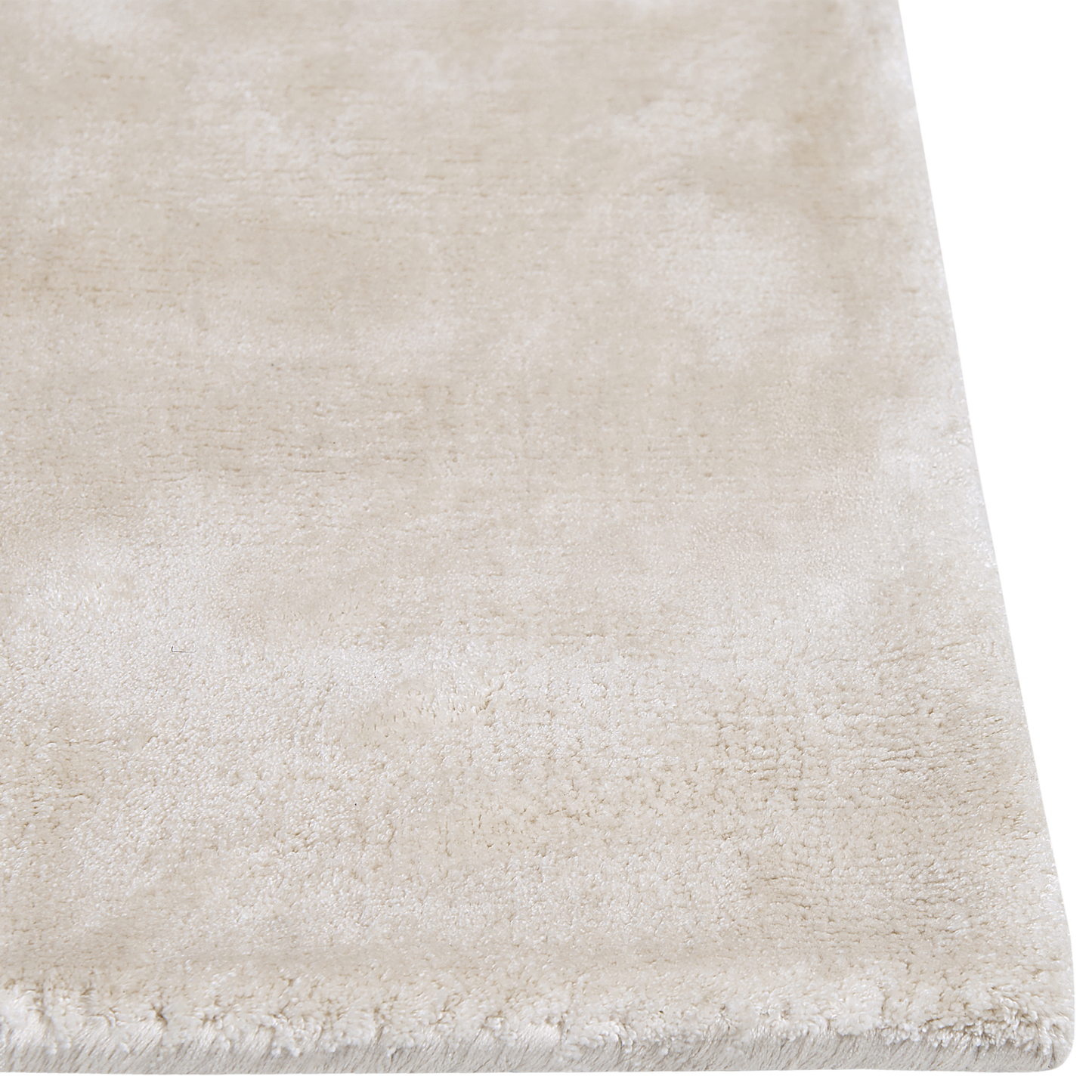Teppich Viskose hellbeige 80 x 150 cm Kurzflor GESI II