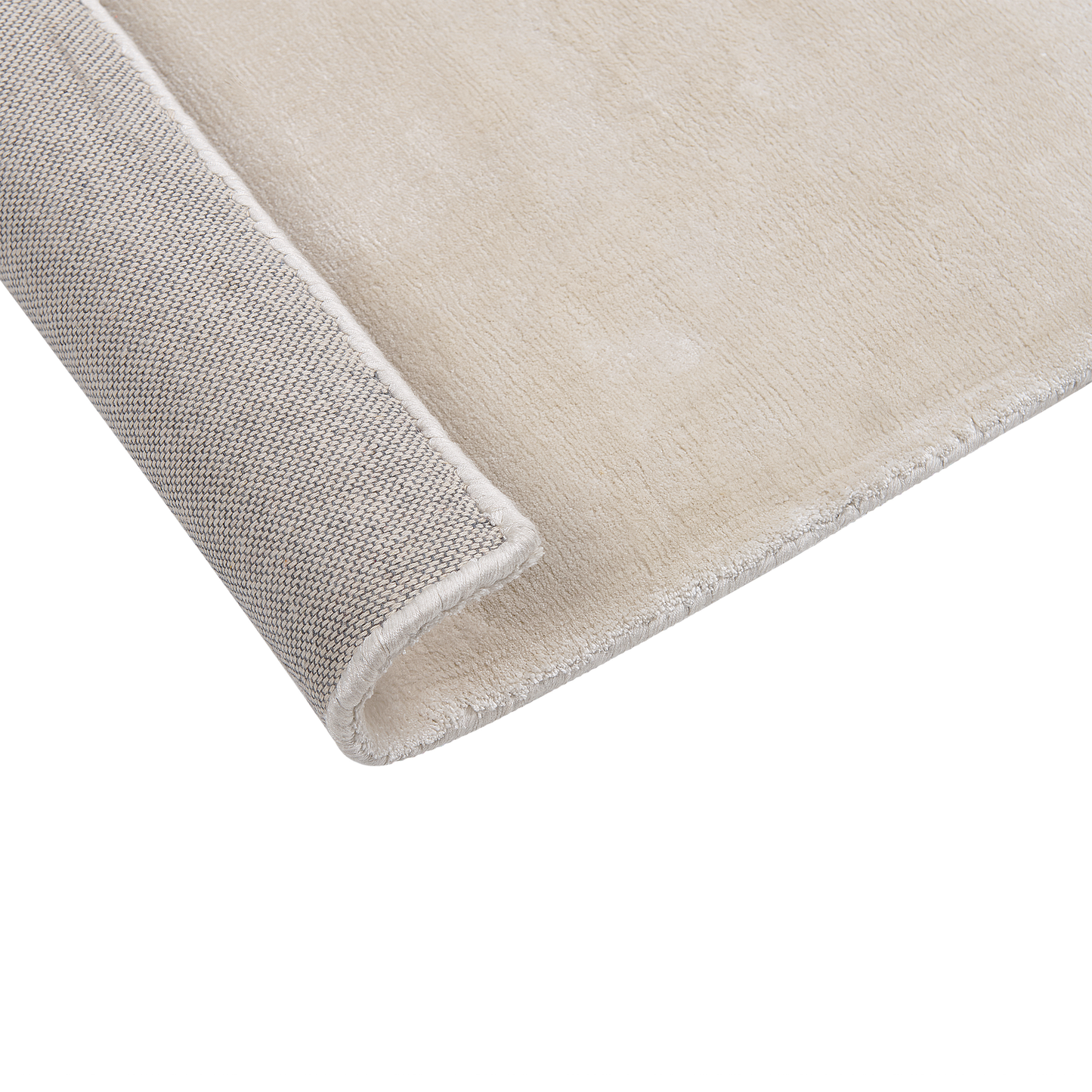 Teppich Viskose hellbeige 80 x 150 cm Kurzflor GESI II