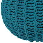 Pouf blaugrün ⌀ 50 cm CONRAD II