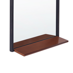 Wandspiegel mit Ablage DOMME 40 cm 67 cm Metall Schwarz