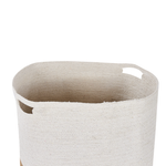 Textilkorb Baumwolle weiss / beige 2er Set KAHAN