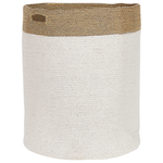 Textilkorb Baumwolle weiss / beige 2er Set KARDH