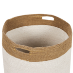 Textilkorb Baumwolle weiss / beige 2er Set KARDH