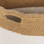 Textilkorb Baumwolle weiss / beige 2er Set KARDH