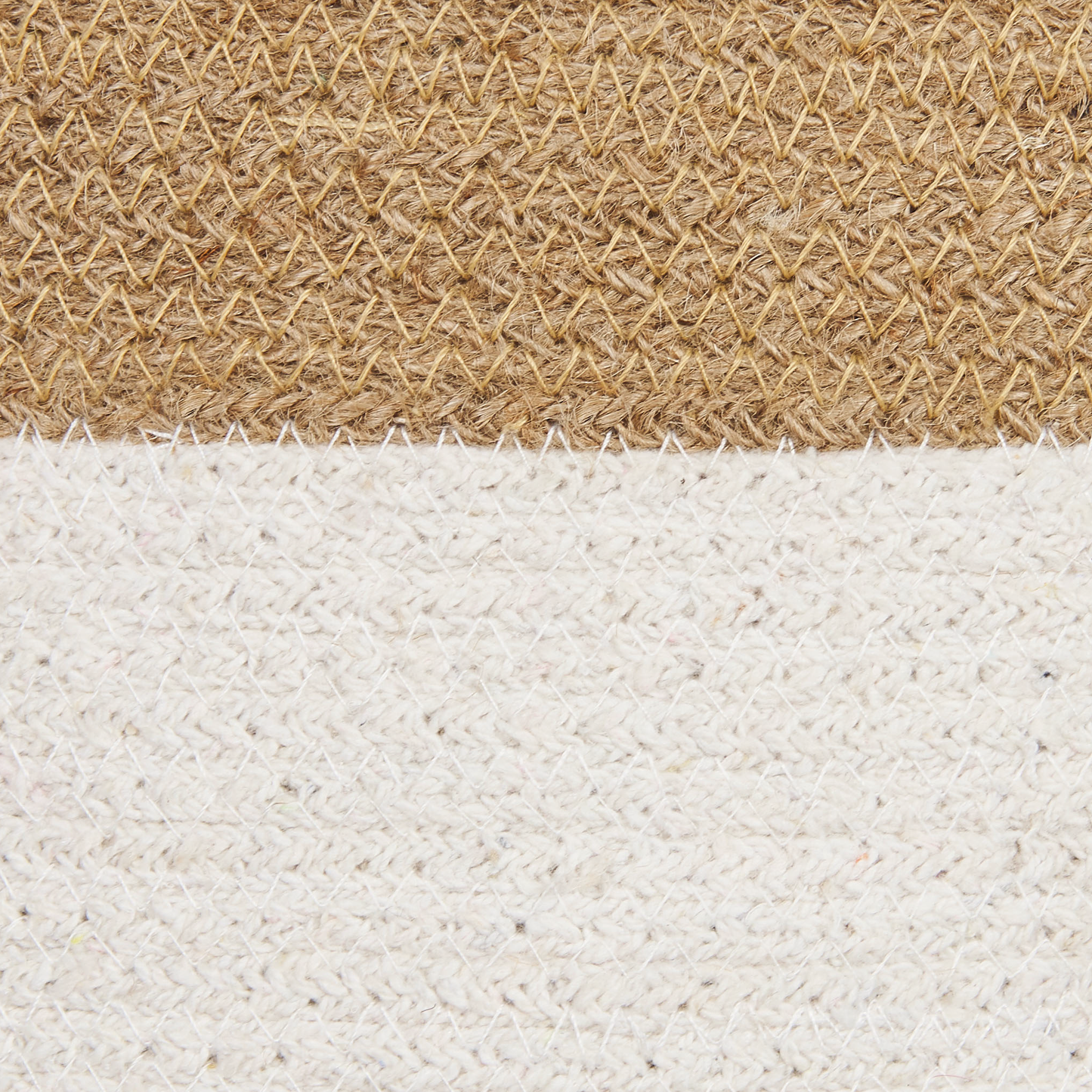Textilkorb Baumwolle weiss / beige 2er Set KARDH