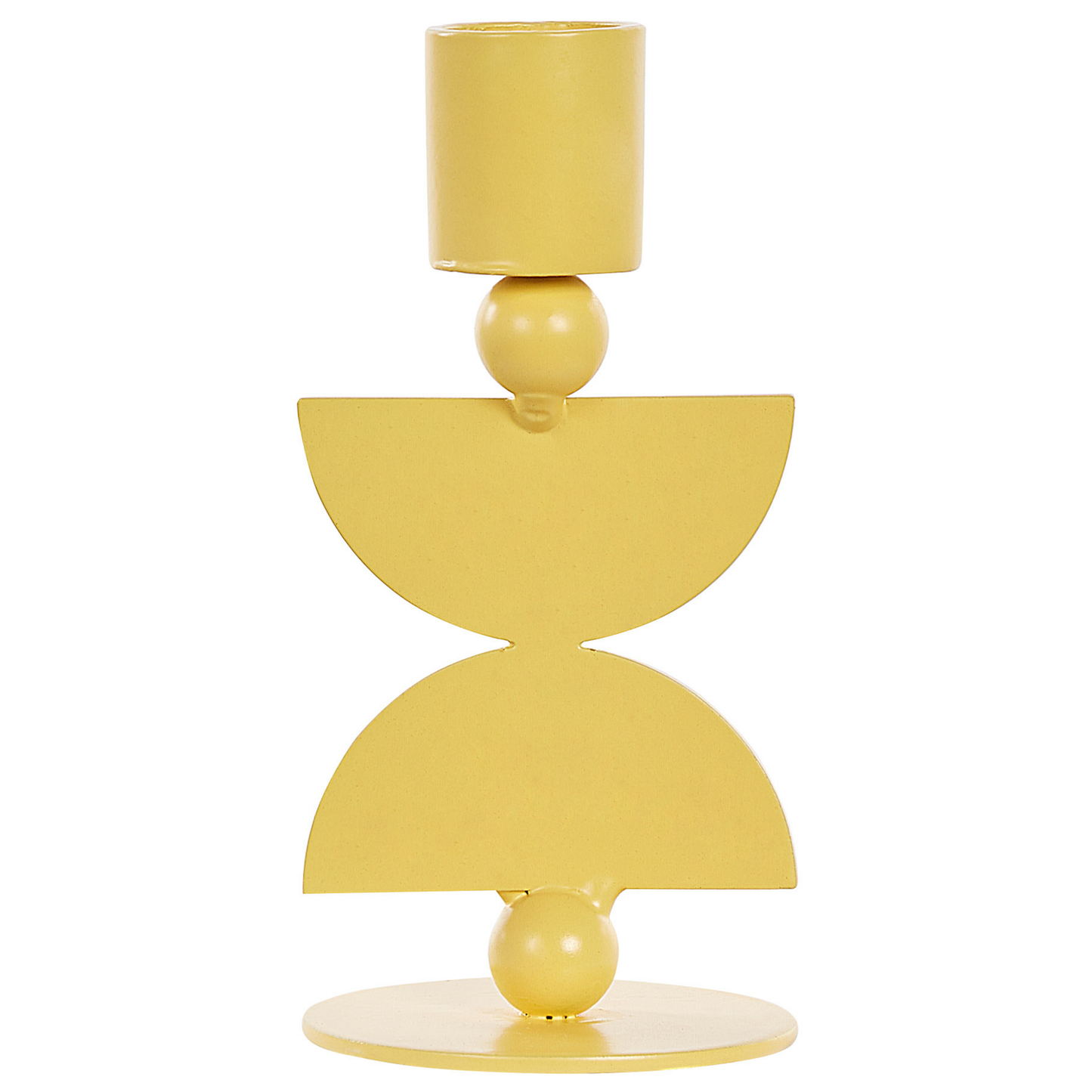 Kerzenständer DAPHNI Metall 13 cm Gelb